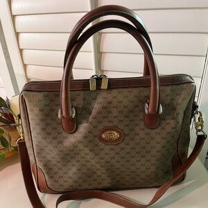 Vtg. Gucci micro GG brown monogram purse